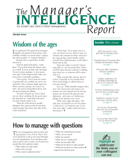 Wisdom of the ages I