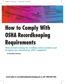 How to Comply With OSHA Recordkeeping Requirements