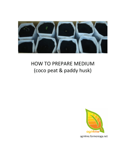 HOW TO PREPARE MEDIUM (coco peat &amp; paddy husk) agri4me.formeniaga.net