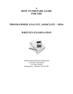 A HOW TO PREPARE GUIDE FOR THE PROGRAMMER ANALYST, ASSOCIATE – 10516