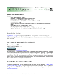 March 30, 2010 &ndash; Volume 5, Issue VII Contents 