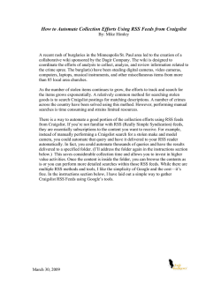 How to Automate Collection Efforts Using RSS Feeds from Craigslist