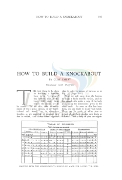 HOW TO BUILD A KNOCKABOUT 595