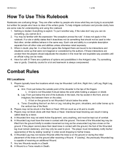 How To Use This Rulebook