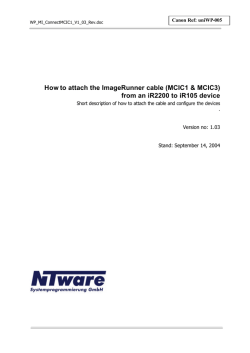 How to attach the ImageRunner cable (MCIC1 &amp; MCIC3)