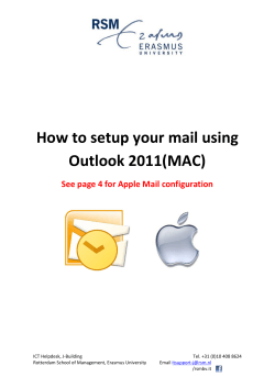 How to setup your mail using Outlook 2011(MAC)