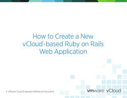 How to Create a New vCloud -based Ruby on Rails Web Application