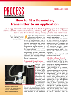 How to fit a flowmeter, transmitter to an application
