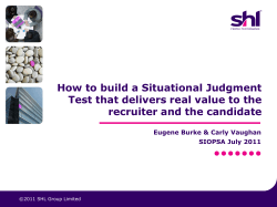 How to build a Situational Judgment recruiter and the candidate