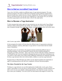 How to find an Accredited Yoga School