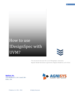 How to use IDesignSpec with UVM?