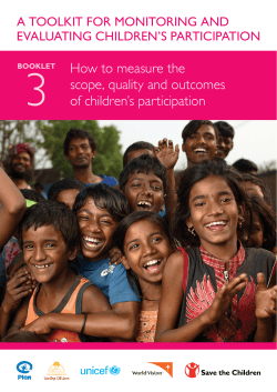 3 How to measure the scope, quality and outcomes of children’s participation