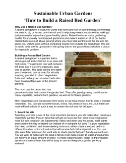 Sustainable Urban Gardens ‘How to Build a Raised Bed Garden’