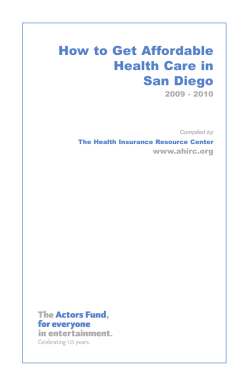 How to Get Affordable Health Care in San Diego 2009 - 2010