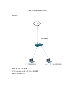 How to setup One to One SAT  Topology: DSR-1000N