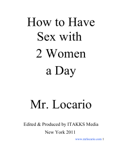 How to Have Sex with 2 Women a Day