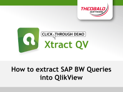 How to extract SAP BW Queries into QlikView