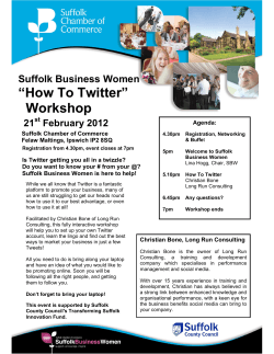 “How To Twitter” Workshop Suffolk Business Women