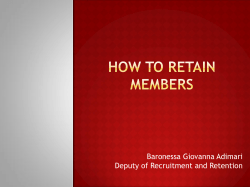 Baronessa Giovanna Adimari Deputy of Recruitment and Retention