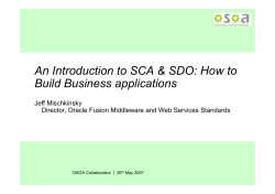 An Introduction to SCA &amp; SDO: How to Build Business applications