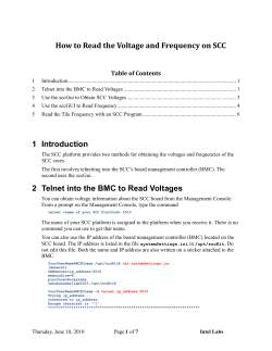 How to Read the Voltage and Frequency on SCC