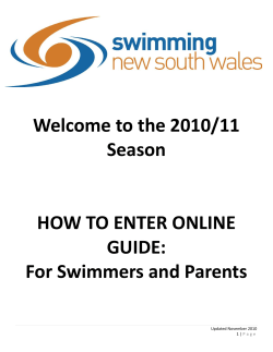 Welcome to the 2010/11 Season  HOW TO ENTER ONLINE