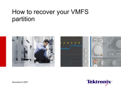 How to recover your VMFS partition November 8,2007