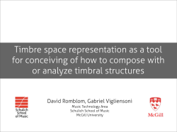 Timbre space representation as a tool or analyze timbral structures