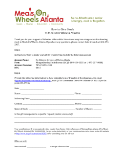 How to Give Stock to Meals On Wheels Atlanta