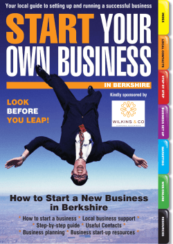 How to Start a New Business in Berkshire