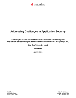 Addressing Challenges in Application Security