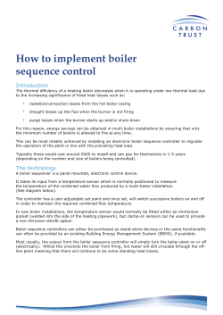 How to implement boiler sequence control Introduction
