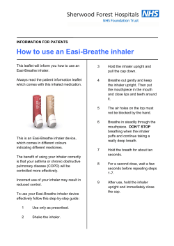 How to use an Easi-Breathe inhaler