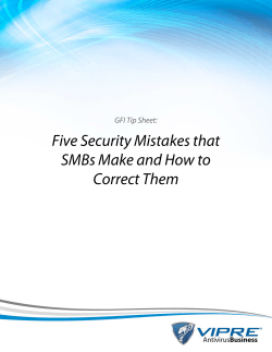 Five Security Mistakes that SMBs Make and How to Correct Them