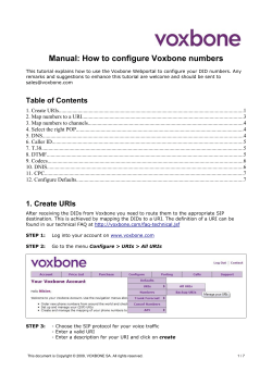 Manual: How to configure Voxbone numbers