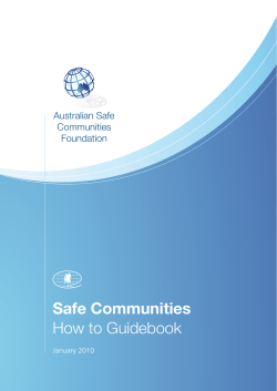 Safe Communities How to Guidebook Australian Safe Communities