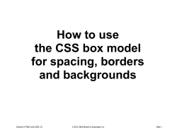 How to use the CSS box model for spacing, borders and backgrounds
