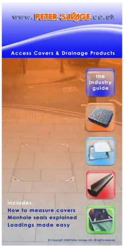 Access Covers &amp; Drainage Products the industry guide