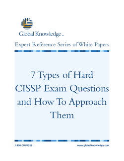 7 Types of Hard CISSP Exam Questions and How To Approach Them