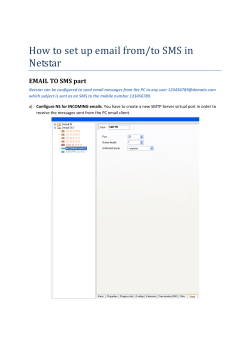 How to set up email from/to SMS in Netstar