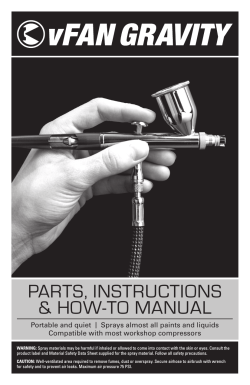Parts, InstructIons &amp; How-to Manual Portable and quiet