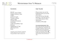 Womenswear How To Measure Contents User Guide