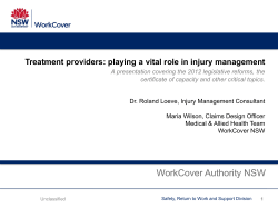 Treatment providers: playing a vital role in injury management
