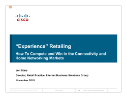 “Experience” Retailing How To Compete and Win in the Connectivity and