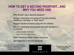 HOW TO GET A SECOND PASSPORT...AND WHY YOU NEED ONE