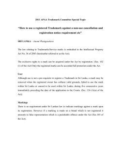 &ldquo;How to use a registered Trademark against a non-use cancellation... registration notice requirement etc&rdquo;