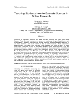 Teaching Students How to Evaluate Sources in Online Research