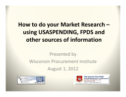 How to do your Market Research – i USASPENDING FPDS d
