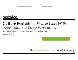 Culture Evolution Your Culture to Drive Performance Kuwait City