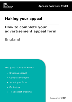 Making your appeal  How to complete your advertisement appeal form